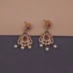 traditional south indian temple pendant necklace set