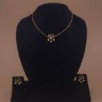 khianaa lotus kemp stone temple necklace set with pearl drops