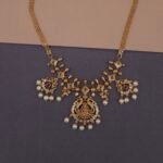 khianaa lakshmi temple necklace set with pearl drops