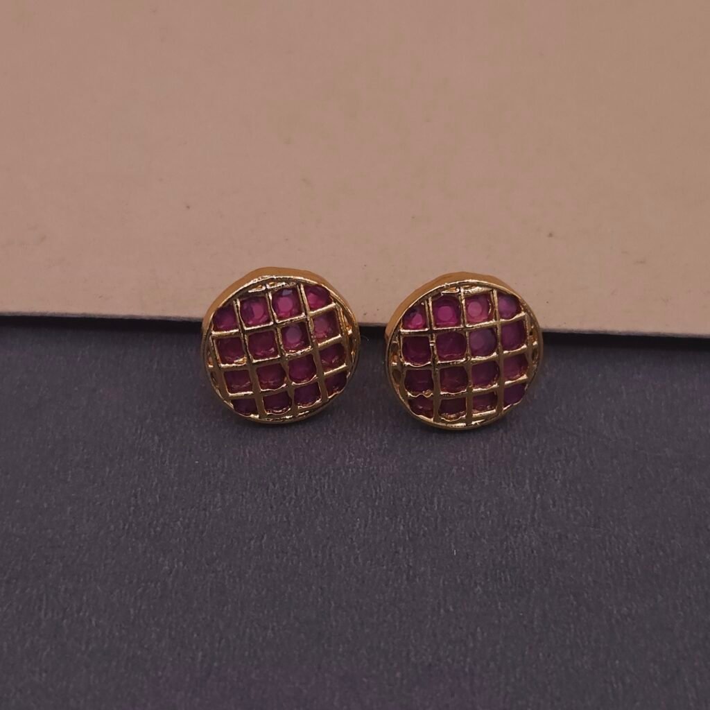 antique ruby stone necklace set by khianaa