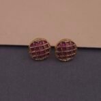 antique ruby stone necklace set by khianaa