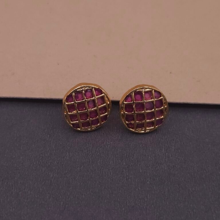 antique ruby stone necklace set by khianaa