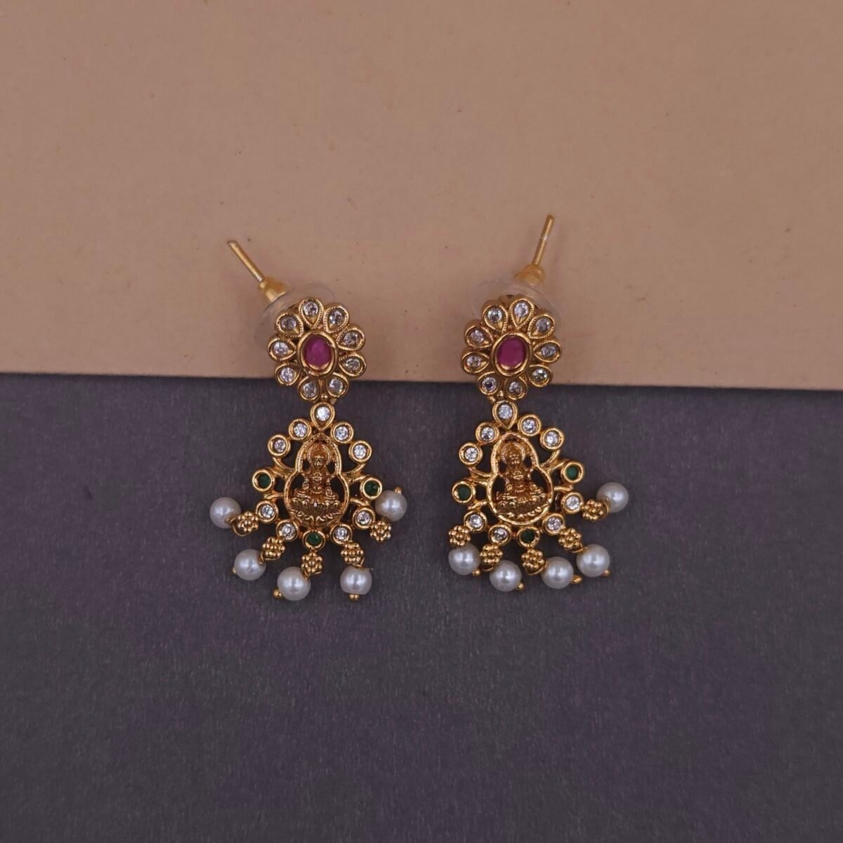 south indian bridal temple necklace layered set