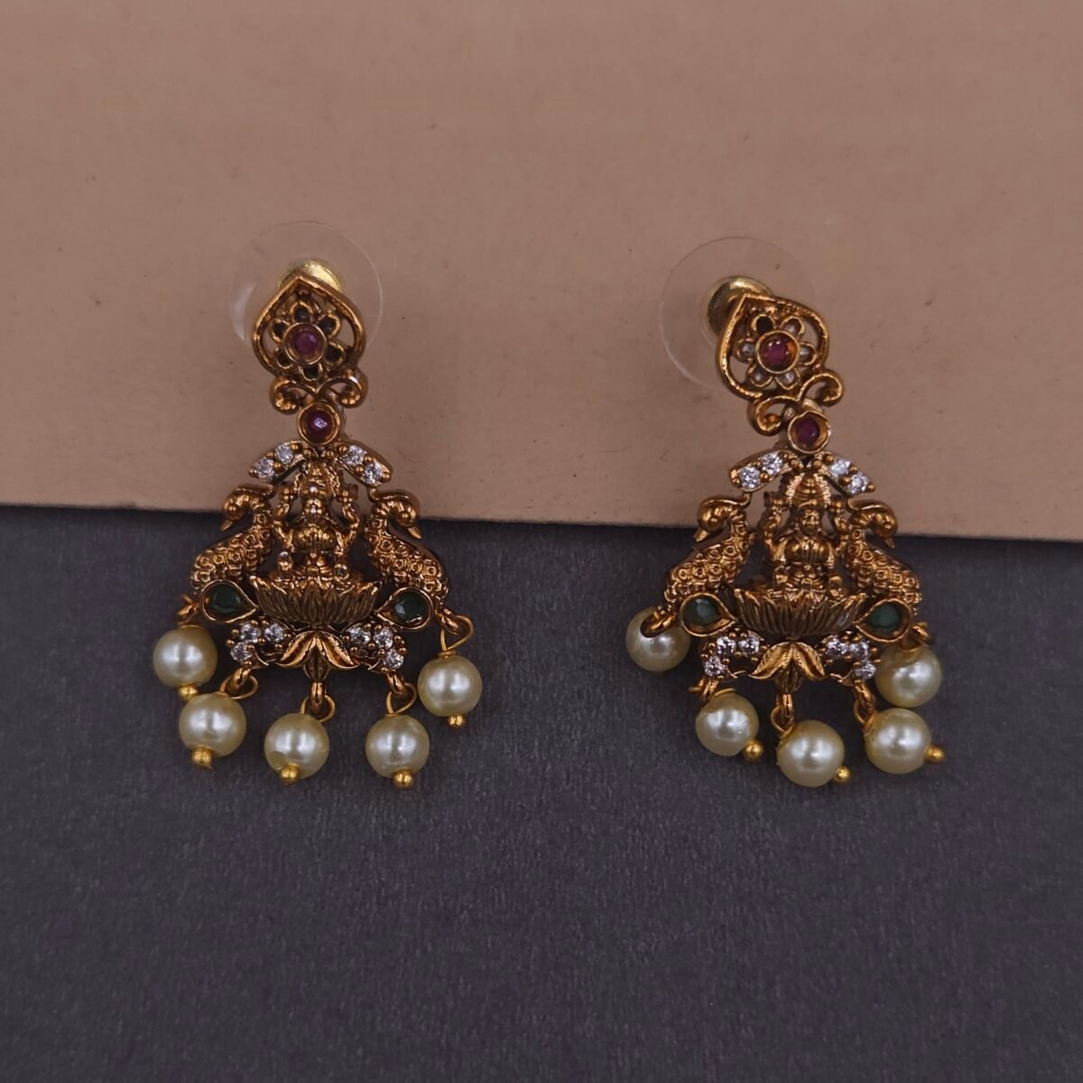 south indian bridal temple necklace layered set