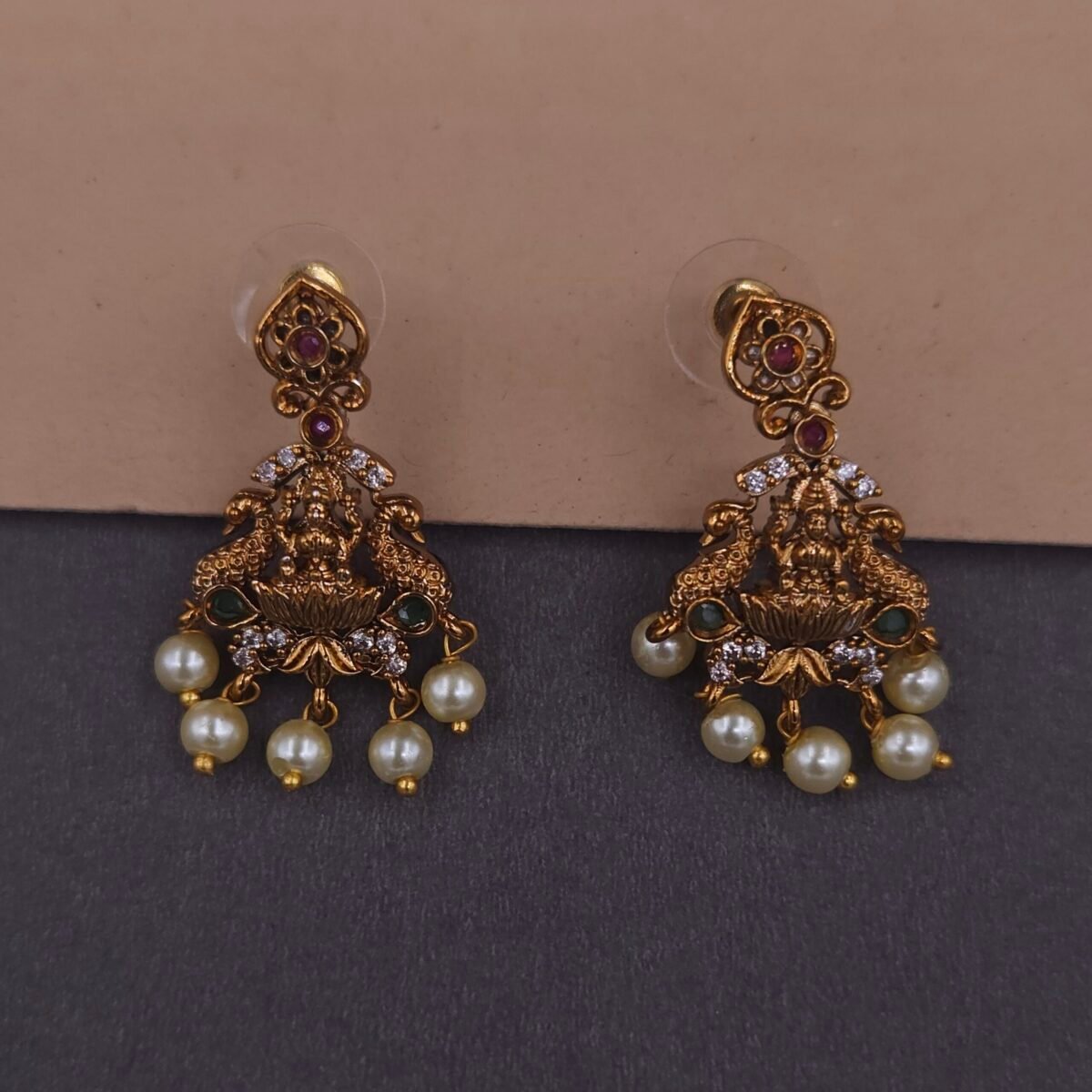 south indian bridal temple necklace layered set