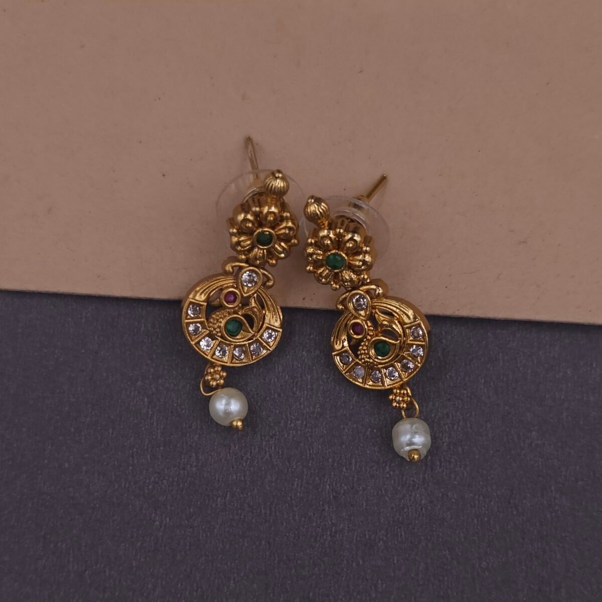 south indian temple coin necklace lightweight