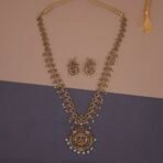 peacock temple jewelry necklace set